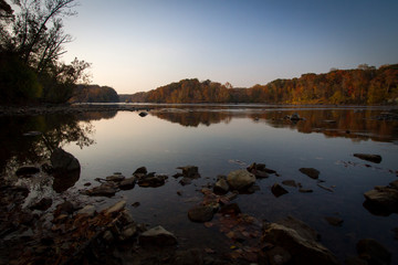 lake view in fall season