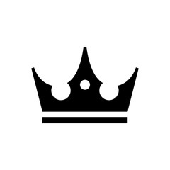 Royal crown and power symbol glyph icon