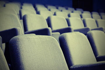 Fototapeta premium Empty rows of theater or movie seats.