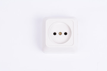 electric socket isolated on white background