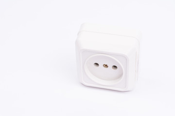 electric socket isolated on white background