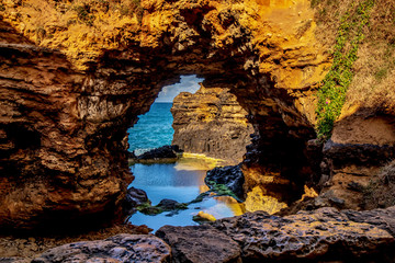 The Grotto. Sinkhole geological formation. Australia landscape. Great Ocean Road, Victoria, Australia