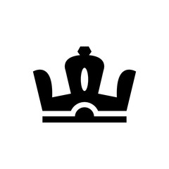 Royal crown and power symbol glyph icon