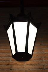 old lamp isolated on white background