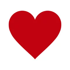 Foto op Plexiglas Red heart icon on white background. Love logo heart illustration. © Anatolii