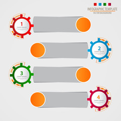 Abstract infographics number options template. Vector illustration. Can be used for workflow layout, diagram, business step options, banner, web design