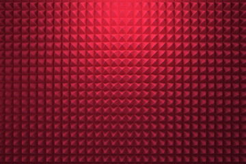Red acoustic foam panel background