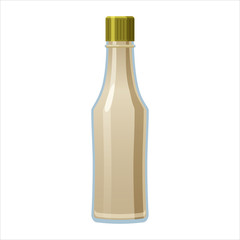Glass bottle of Mayonnaise with screw cup