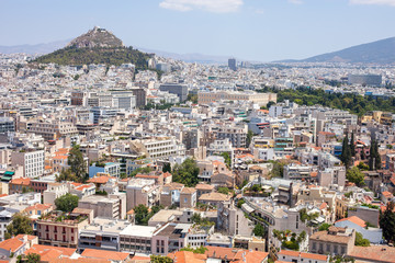 Fototapeta na wymiar Views of Athens from the Acropolis