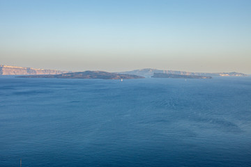 Panoramic views on the island of Santorini, Greek Islands