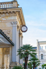 city views Karlovy Vary autumn. Czech Republic. Resort. Carlsbad. Thermal source. Colonade. Clock.