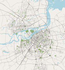 map of the city of Harbin, China