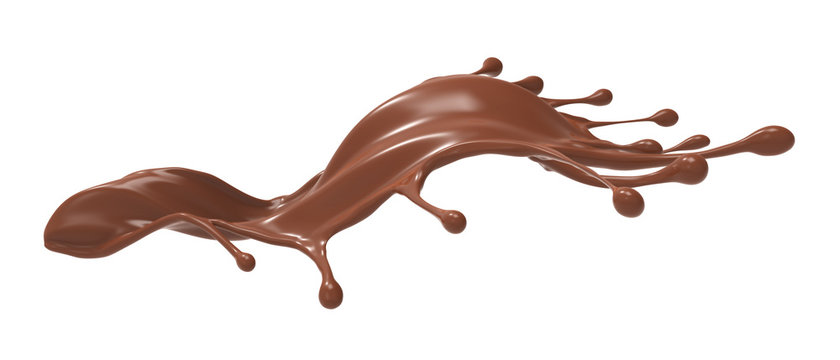 Close-up of chocolate wavy splash