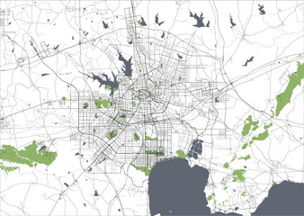 map of the city of Hefei, China