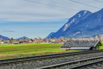 Eisenbahngleise Zugspitzbahn Garmisch-Partenkirchen
