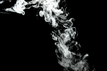 Dry ice smoke Floating in the air, black background