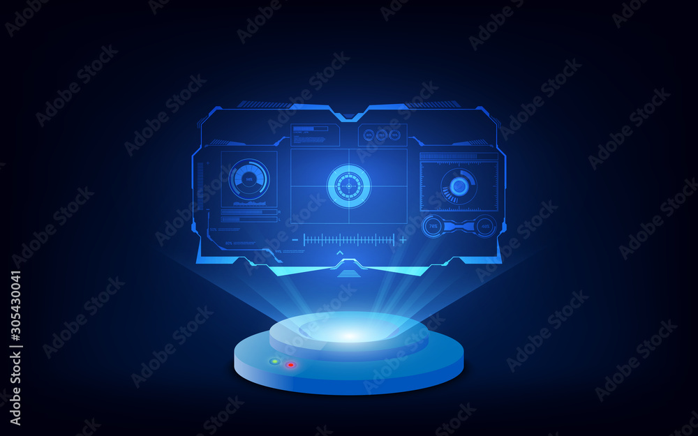 Poster abstract hud ui gui future futuristic screen system virtual design