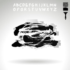 Brush stroke and texture. Grunge vector abstract hand - painted element. Underline and border design.