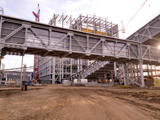 Gallery for transporting ore. Mining and processing plant. Sylvinite mining. Building. Petrikov District, Republic of Belarus.