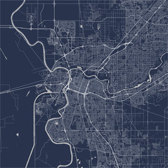 map of the city of Sacramento, USA - 305431092