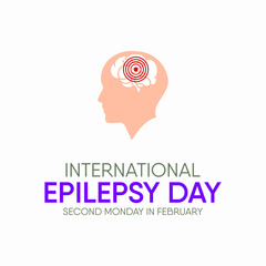 Vector illustration on the theme of International Epilepsy Day on Second Monday in February.