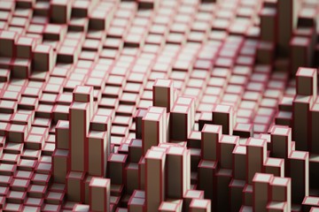 Obraz premium low poly blocks background computer generated illustration background 