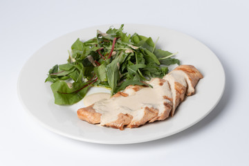 Chicken fillet with creamy spinach sauce