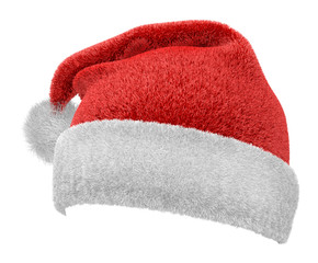 Obraz na płótnie Canvas Traditional Santa Claus red and white hat