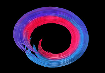 Colorfull thick oil paint swirl