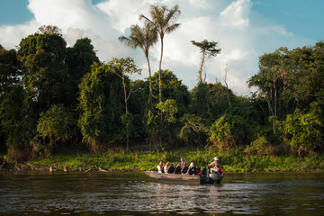 Fototapeta na wymiar Vacation Tour on the Amazon River