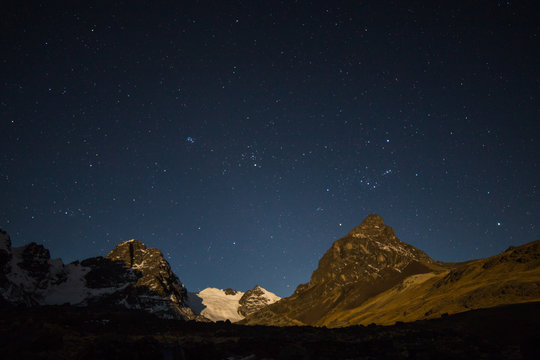 Night at the Condoriri base camp, Bolivia © teomagni