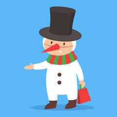 Vector illustration of cute children wearing Christmas party