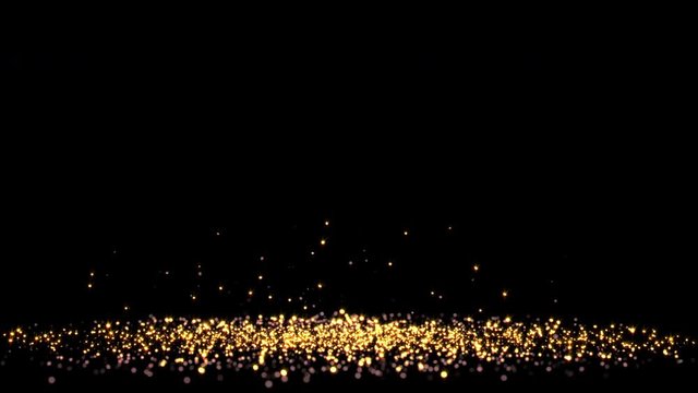 magical golden firework on dark