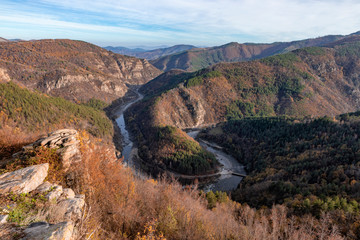 River in canyon, Meander of Arda river