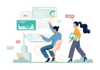 Digital marketing concept banner. Social network and media