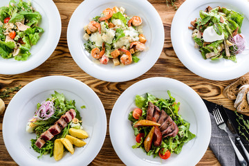 Enjoy your meal. Set of mixed food