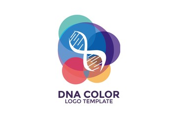 Colorful DNA logo design template.icon for science technology