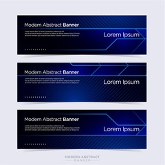 Modern Abstract Dark Blue Banner