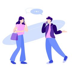 Vector illustration of people using different technique device.