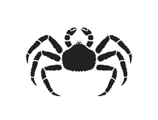 King crab logo. Isolated crab on white background