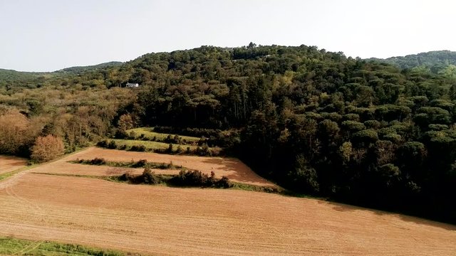 Farm and forest in Canyamars, Catalonia, Spain