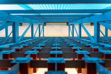 Pattern made from the structure of the metal weave together as an art.