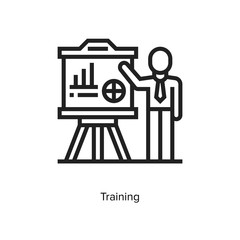 Training linear icon vector  illustration on white background