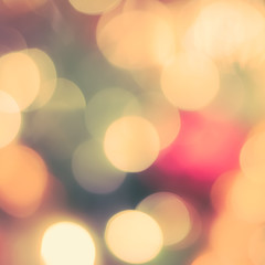 Christmas tree bokeh blur abstract background for merry x'mas party and new year celebration in red...