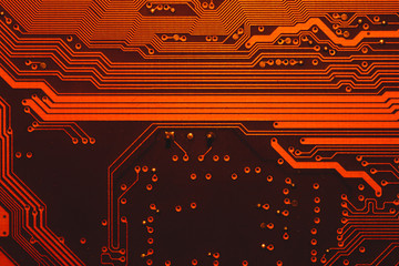 Electronic circuit board abstract background. computer motherboard close up. micro elements of...