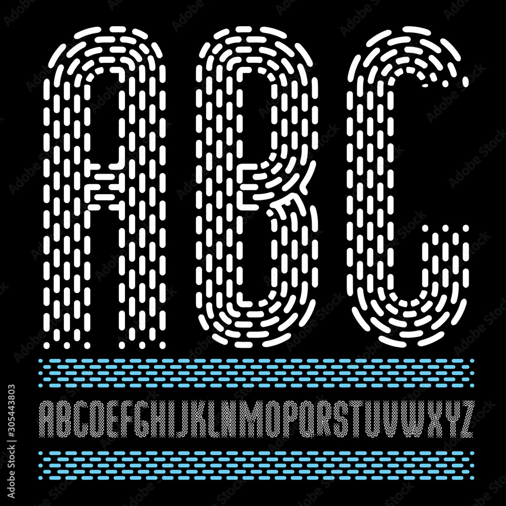 Fototapete vector funky condensed capital english alphabet letters, abc collection. rounded bold type font, scr