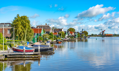 Fototapeta na wymiar Volendam village in the Netherlands. A city with a national Dutch cultural life.
