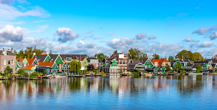 Volendam village in the Netherlands. A city with a national Dutch cultural life.
