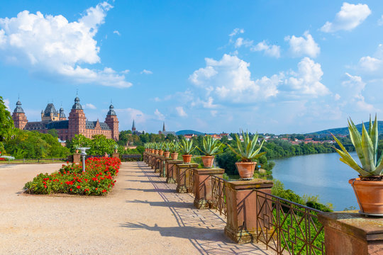 famous city castle in Aschaffenburg, Bavaria