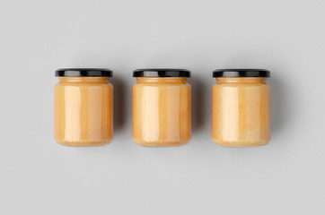 Peanut, almond, nut butter jar mockup.